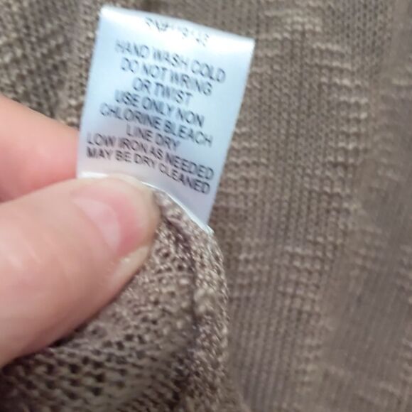 Light Brown Acrylic Transitional Fall Sweater Size M - Picture 7 of 8